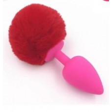 Dop Anal Khalissy Large Silicon Coada Scurta Rosie 9 cm Guilty Toys