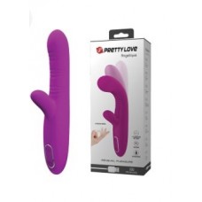 Vibrator Angelique 12 Moduri Vibratii+4 Moduri Tickling Move Silicon USB 21.5 cm