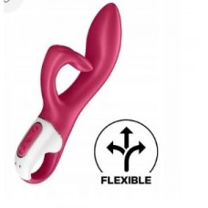 Vibrator Embrace Me 12 Moduri Vibratii USB Silicon Rosu 20.5 cm